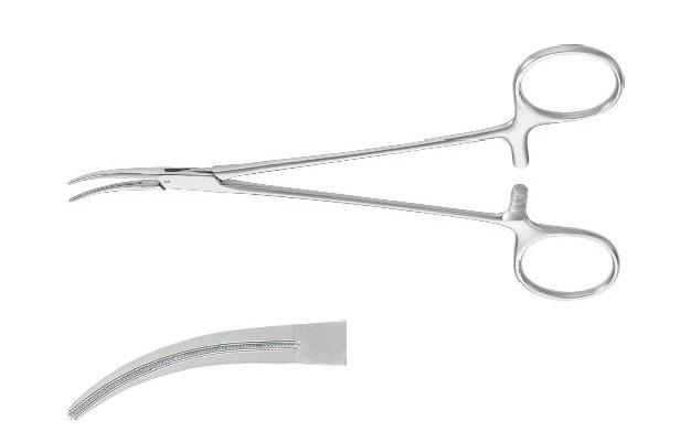 ДЕ’БЕКІ АТРАВМАТ. МОСКІТ ЗАТИСКАЧ ВИГНУТ. 165MM